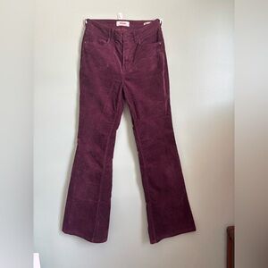 Wrangler Women's Corduroy Flare Pants Burgundy